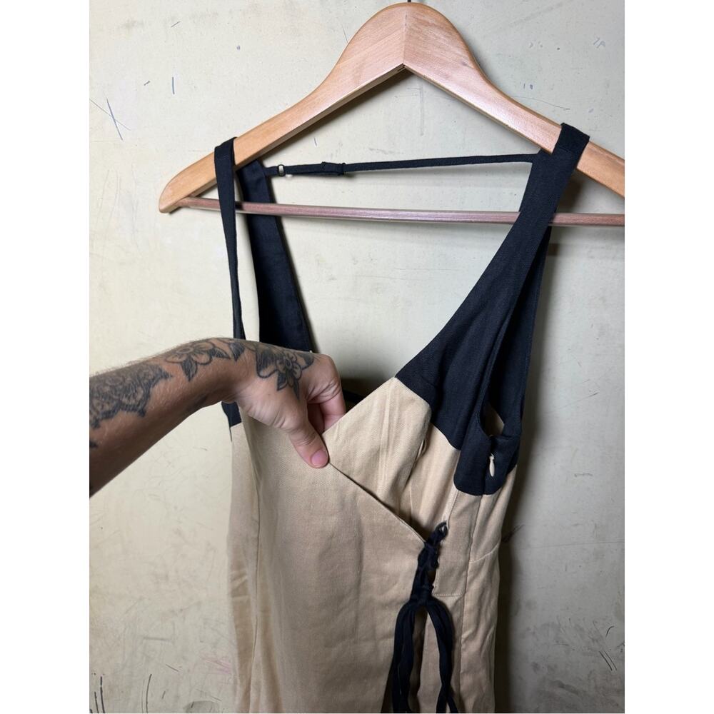 By Anthropologie Sleeveless Linen Wrap Mini Dress Size 2 - Picture 8 of 12